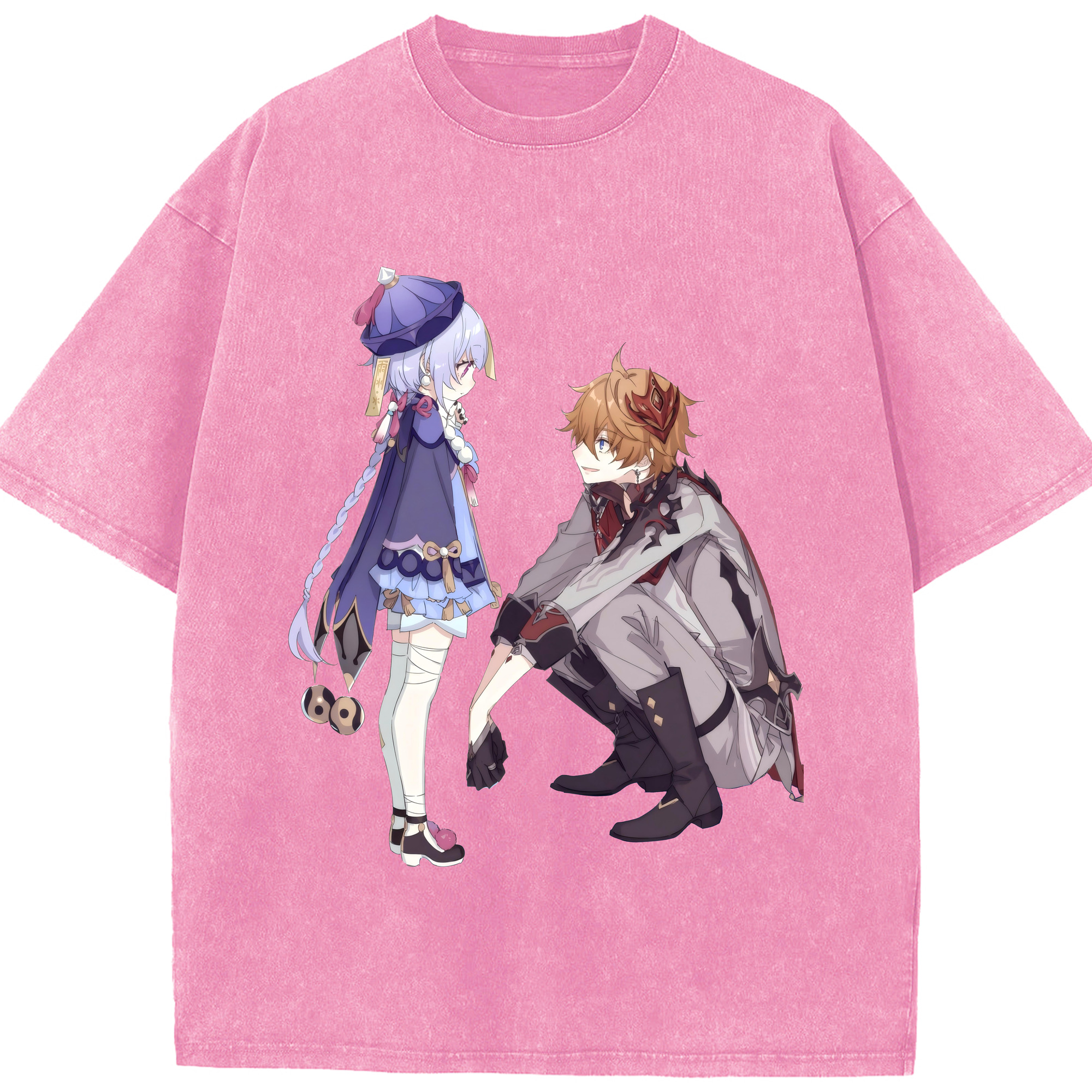 げんし神 七七 なな  genshin Nana 綿100% ヴィンテージ風 半袖Tシャツ（フロントプリント）